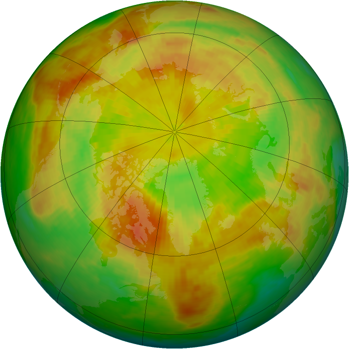 Arctic ozone map for 31 May 1987
